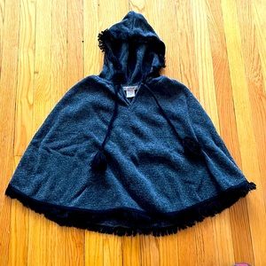 Free People poncho dark grey